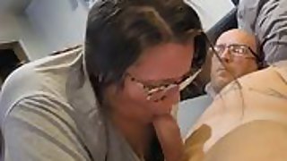 Bbw gf blowing my cock and gets fucked cummed in