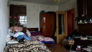 Russian amateur man rod suck and doggy style sex on the floor