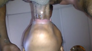 Getting sucked off by my cock drinking wife