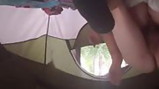 Homemade couple camping hard fuck