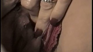 Wife toying with rigid clit for you to love